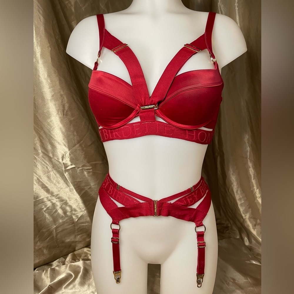 Honey Birdette Elvis Red Bra - Picture 1 of 8